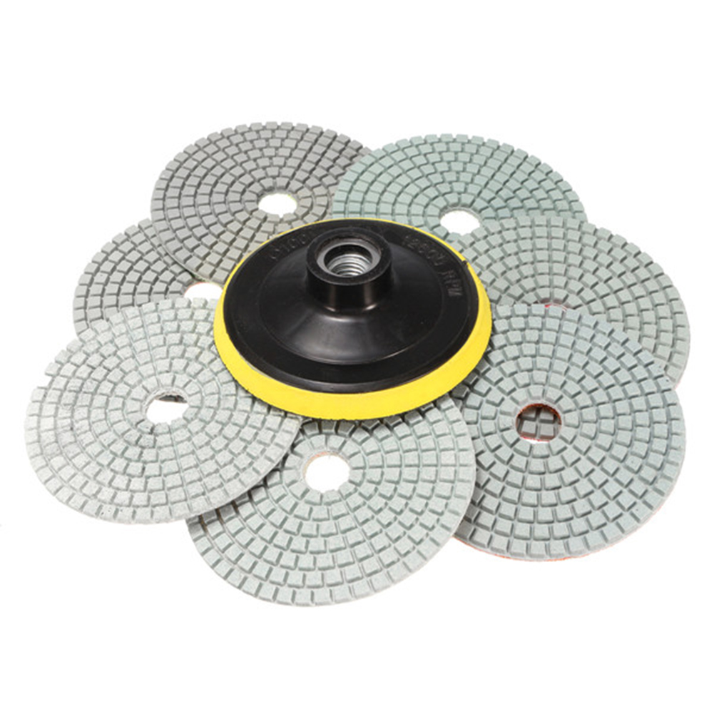 

4 inch Diamond Polishing Pad Set for Granite Concrete Marble Stone Tiles, 501 Original
