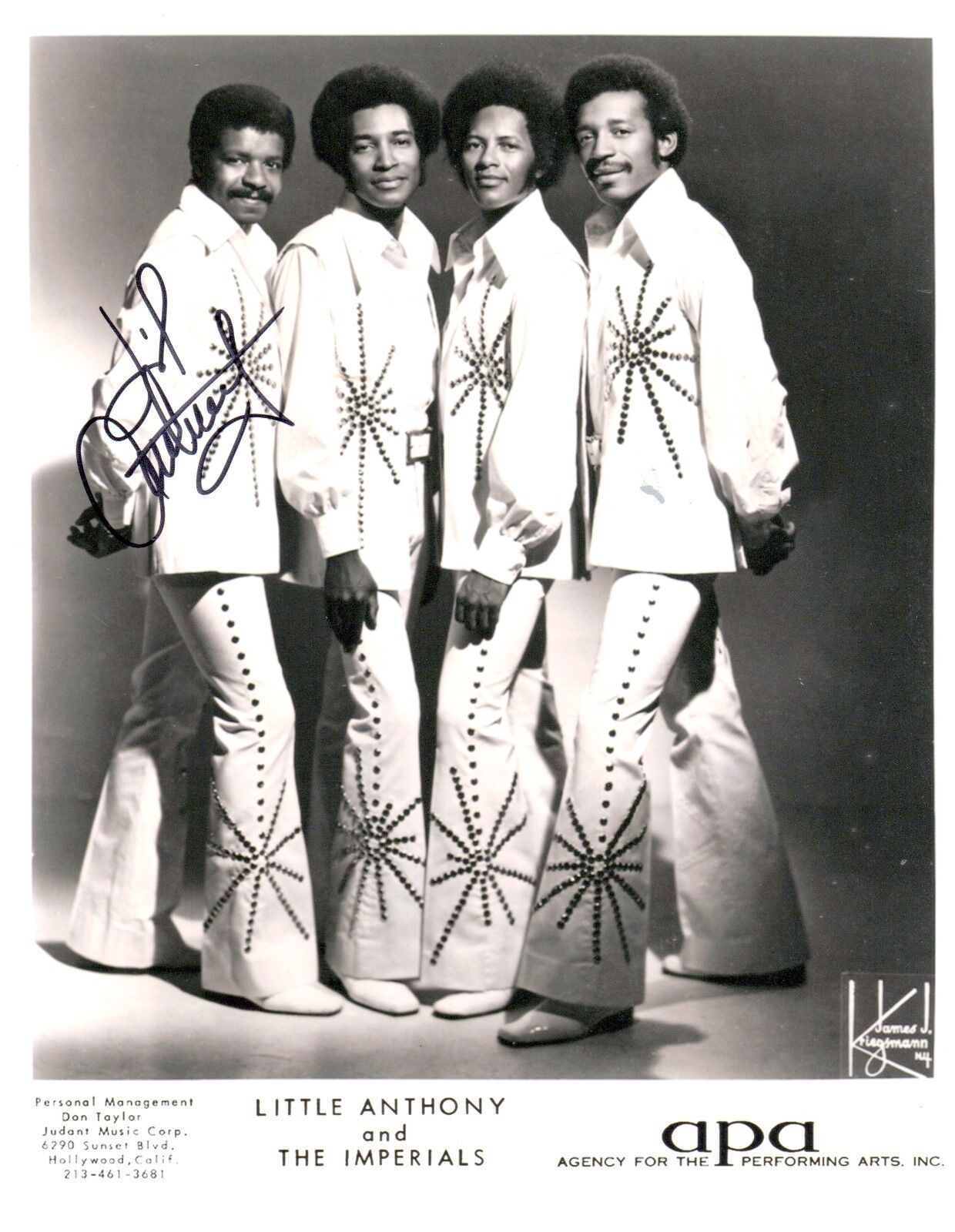 LIttle Anthony & the Imperials REAL hand SIGNED 8x10 Photo Poster painting COA by Anthony