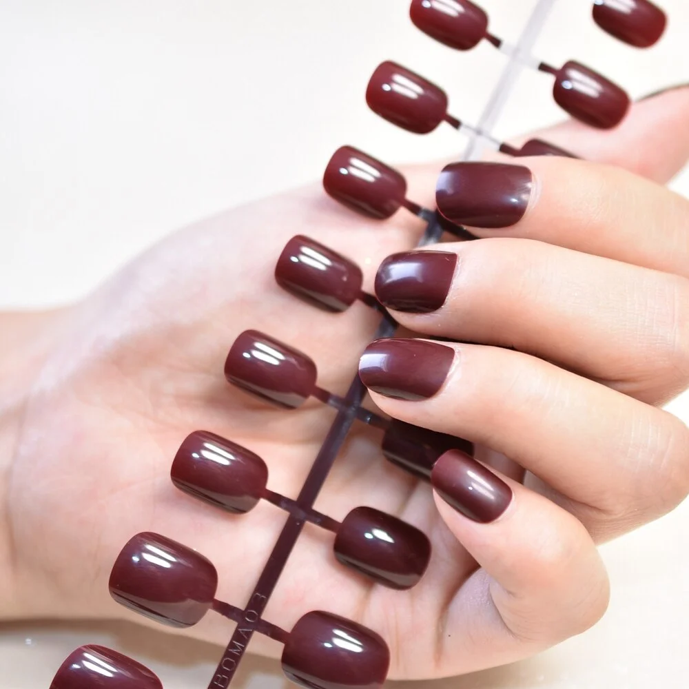 Small Pink Press On Nails Extra Short Carnival Candy Round Kids Size False Nail Tips 24pcs Kids' Gift-Nail Inspo