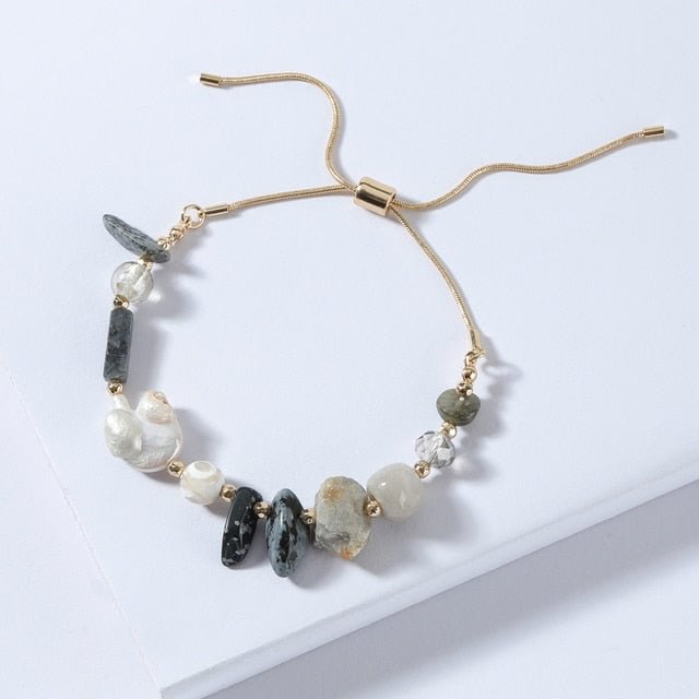 YOY-Baroque Pearl Shell Natural Stone Bracelets for Women