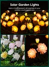 Solar Garden Decorative Light LED Rose Shape Stake Light for Garden Yard Backyard Waterproof
