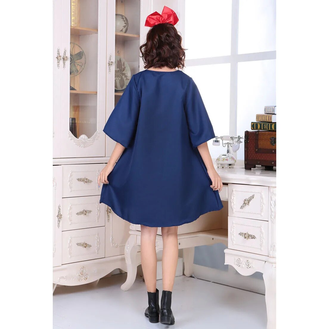 [Wetrose] In Stock Kiki's Delivery Service Cosplay Costume Halloween Witch Magic Girl Movie Kiki Majo no Takkyoubin Full Set