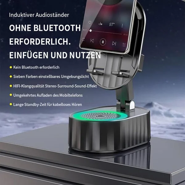 🔥2025 Upgrade Handyhalter mit Ein-Touch-Lautsprecher, Powerbank und warmem Umgebungslicht! ✨