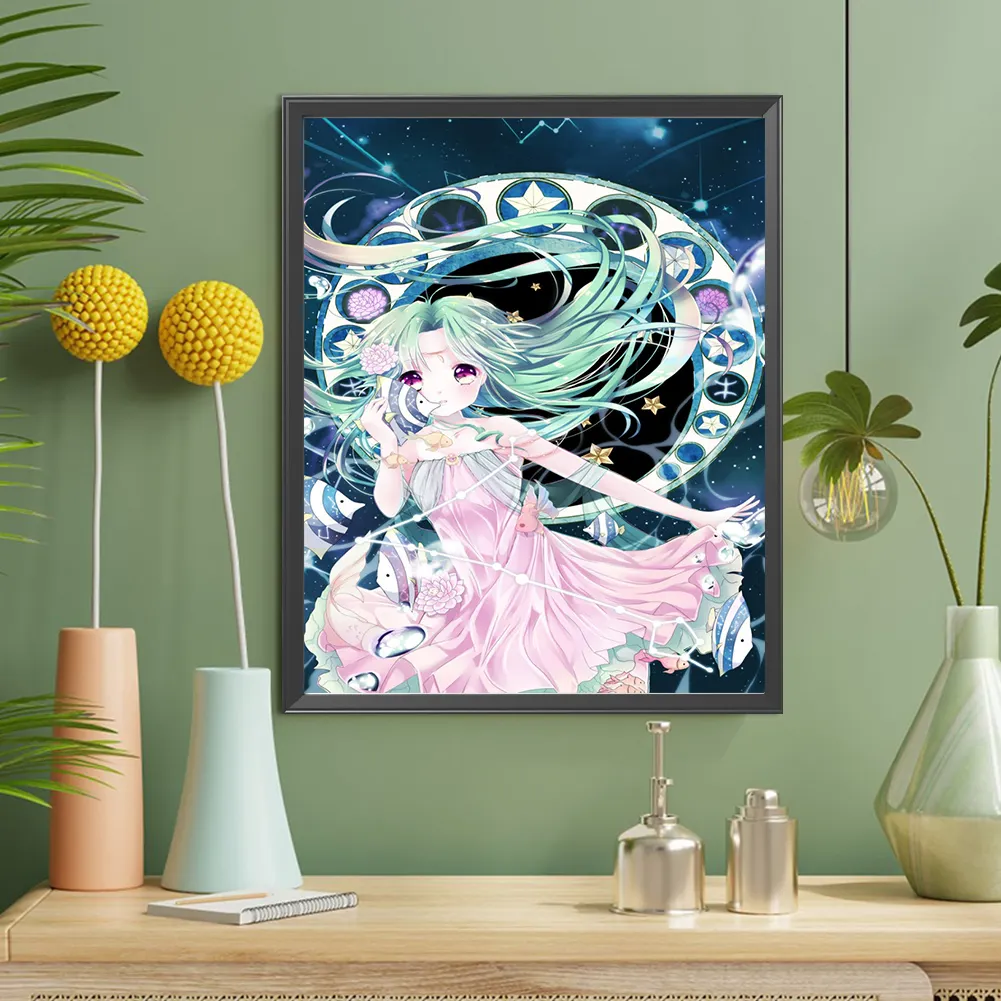 Full Round Diamond Painting 40*50cm - Cartoon Style Girl