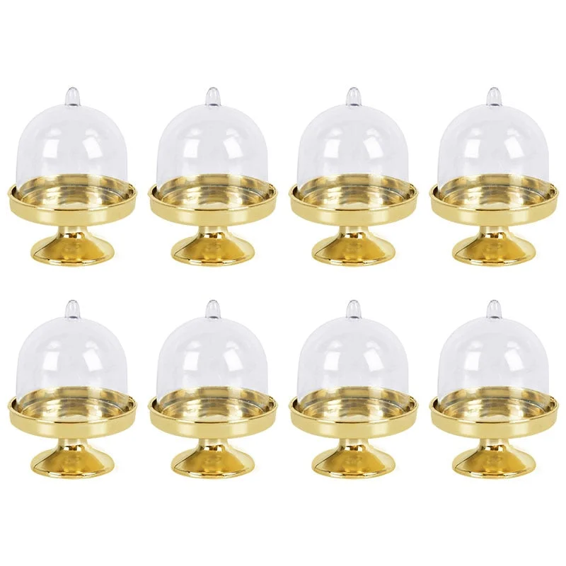 Clear Mini Candy Dessert Holder Cupcake Display Stand Tray Wedding Plastic Gift Box For Guest Birthday Party Decor Baby Shower