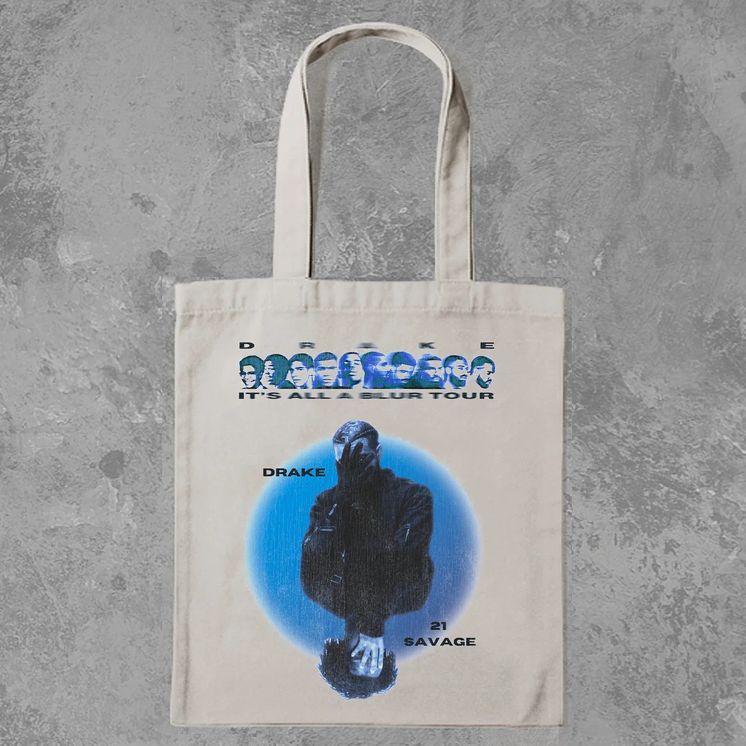 Drake & 21 Savage Printed Canvas Bag