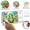 Turtle Diamond Art Monthly Flip Tabletop Calendar January 2027 - December 2028 Small Desktop Calendar Planner 24 Months for Living Room Bedroom Office Desk Gift Giving