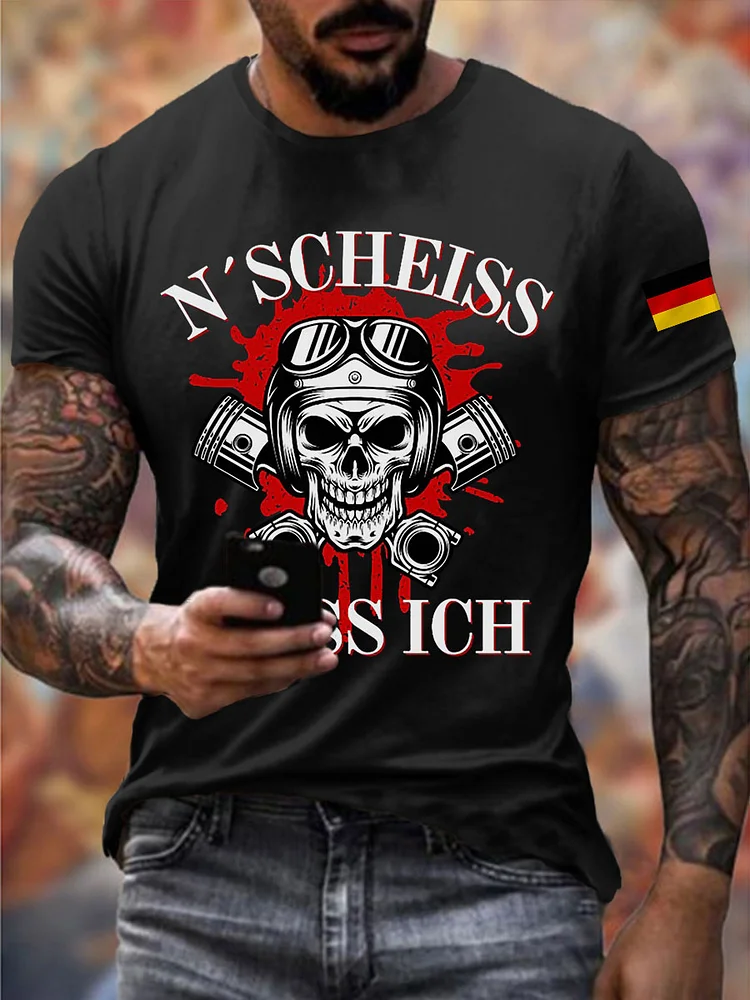 Herren N'Scheiß muss ich Print T-Shirt