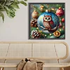 Diamond Painting -5D Full Round Drill Christmas Owl(40x40cm)