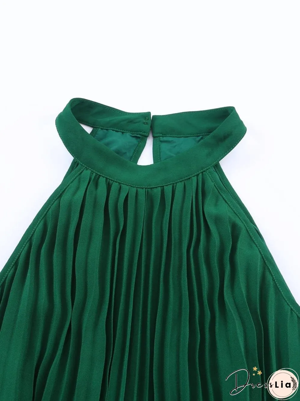 Emerald Green Pleated Jumpsuit