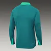 2024 Portugal Half-Pull Training Suit Dark Green Football Jersey 1:1 Thai Quality