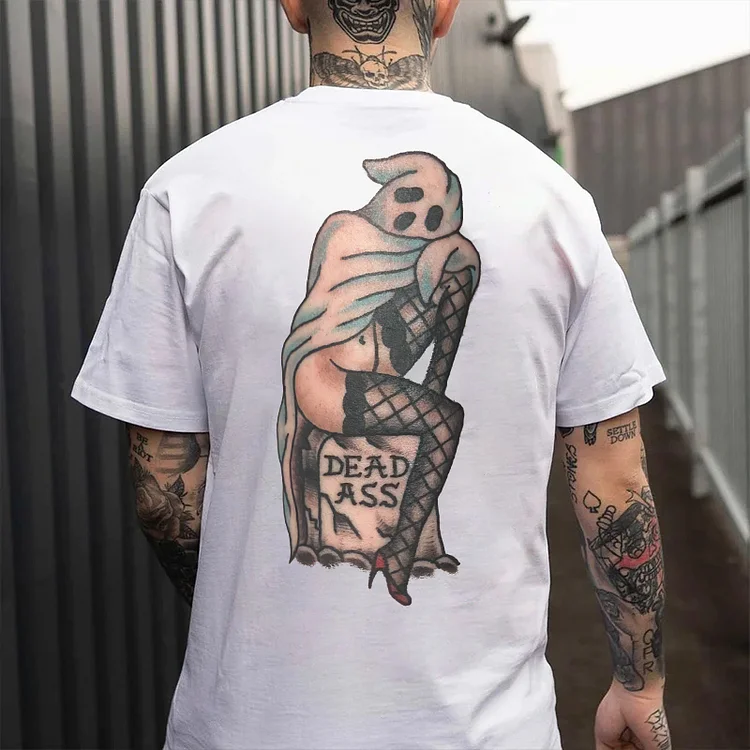 Dead Ass Sexy Ghost Print Men's T-shirt