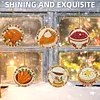 6 pi&egrave;ces de peinture en diamant DIY de Thanksgiving, d&eacute;corations, d&eacute;corations en acrylique, pendentifs d&eacute;coratifs