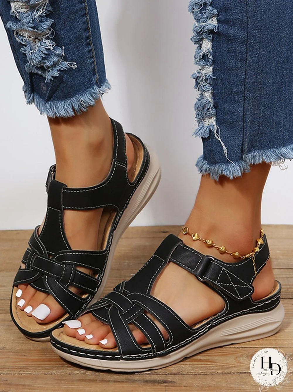 Soft Sole Comfortable Breathable Anti-Slip Vintage Hollow Sandals