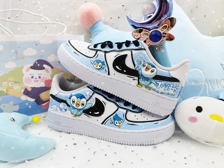 Custom Hand-Painted Sneakers- "Piplup"