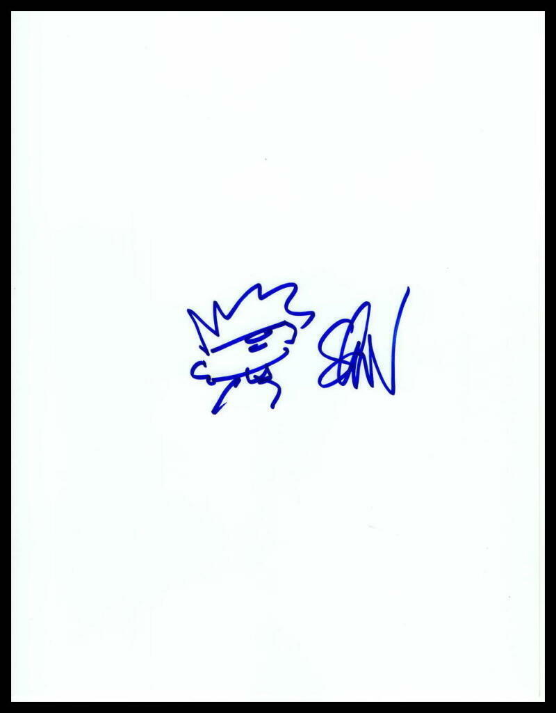 SETH GREEN HAND-DRAWN SIGNED AUTOGRAPH ORIGINAL ART SELF SKETCH - ROBOT CHICKEN