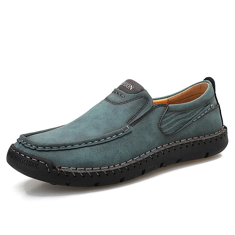 Casual Men's Fashion Sports Handmade Sewing Trendy  Leather Shoes