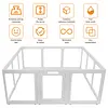 [US Local Warehouse] 12-Panel Clear Acrylic Indoor Dog Playpen 23.6 Inch-H Whelping Crate Kennel Cage Enclosure with Door Easy Assemble Pet Fence Transparent Pet Pen for Small Animals Bunny Rabbit Ferret