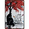 Black Cat Uunder Tree - Vintage Metal Signs - 20*30cm