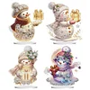 5D DIY Special Shape Diamond Painting Desk Ornament Snowman Decor Kit