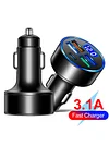 5 Ports Car Charger USB C Car Adapter 15.5W 4USB+Type-C for iPhone for Samsung