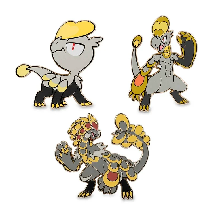Jangmo-o, Hakamo-o & Kommo-o Pokémon Pins (3-Pack)