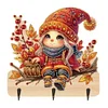 Wooden Halloween Gnome 3 Hooks Diamond Painting Hook Rail DIY Crafts Decor