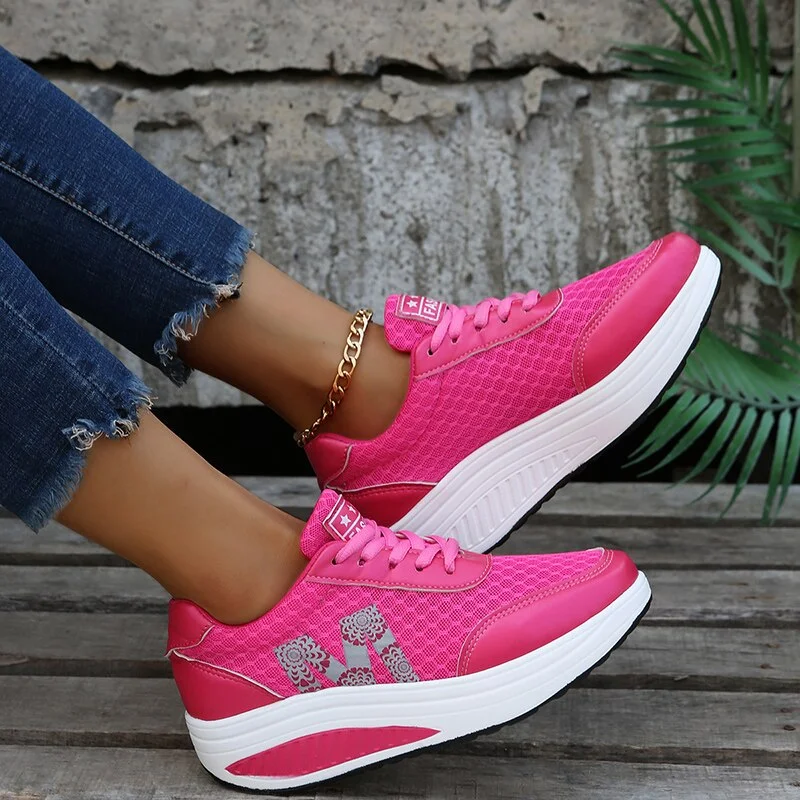 2022 Casual Women's Shoes Platform Flats Lady Beauty Sewing Fitness Shoe New Trendy Health Wedges Sneakers Size 35-43