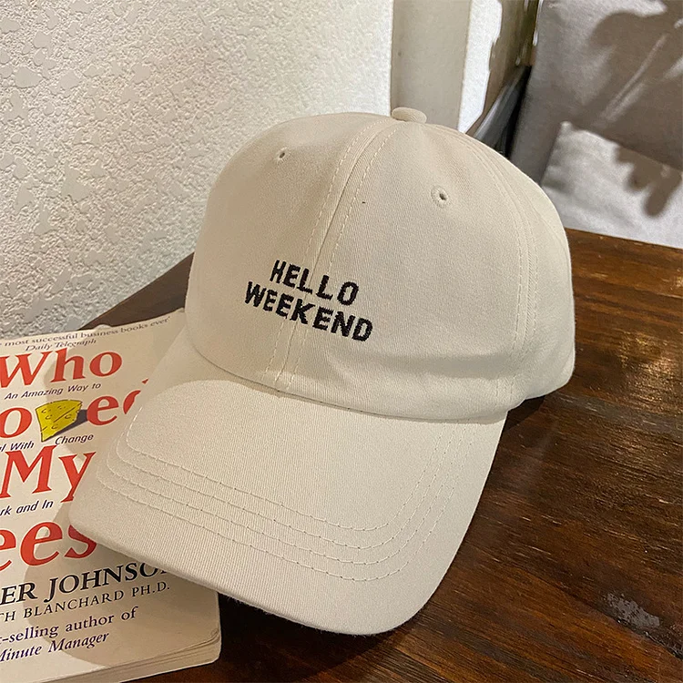 Spring Summer Thin Section Solid Color Baseball Cap JapaneseSimple Letter Embroidery Visor Hats Adjustable Baseball Hat