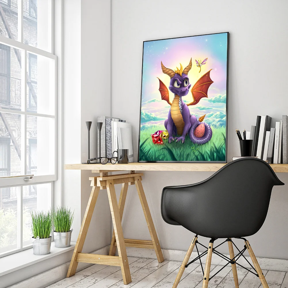 11ct Stamped Part Cross Stitch - Dragon(40*50cm)