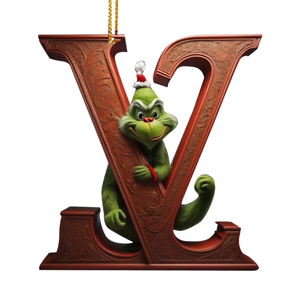 Christmas Acrylic Grinch Xmas Tree Hanging Ornament Hanging Green Monster Decor