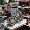 Silver Harley motorcycle 3D metal three-dimensional assembly puzzle