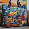 Sea Turtle Quilted Tote Bag GFTOMA1309🔥All items are shipped in a default size of 15x14 inches.