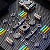 Mecha Double Dial Fingertip Gyroscope Tank 101 Metal EDC Finger Decompression Toy