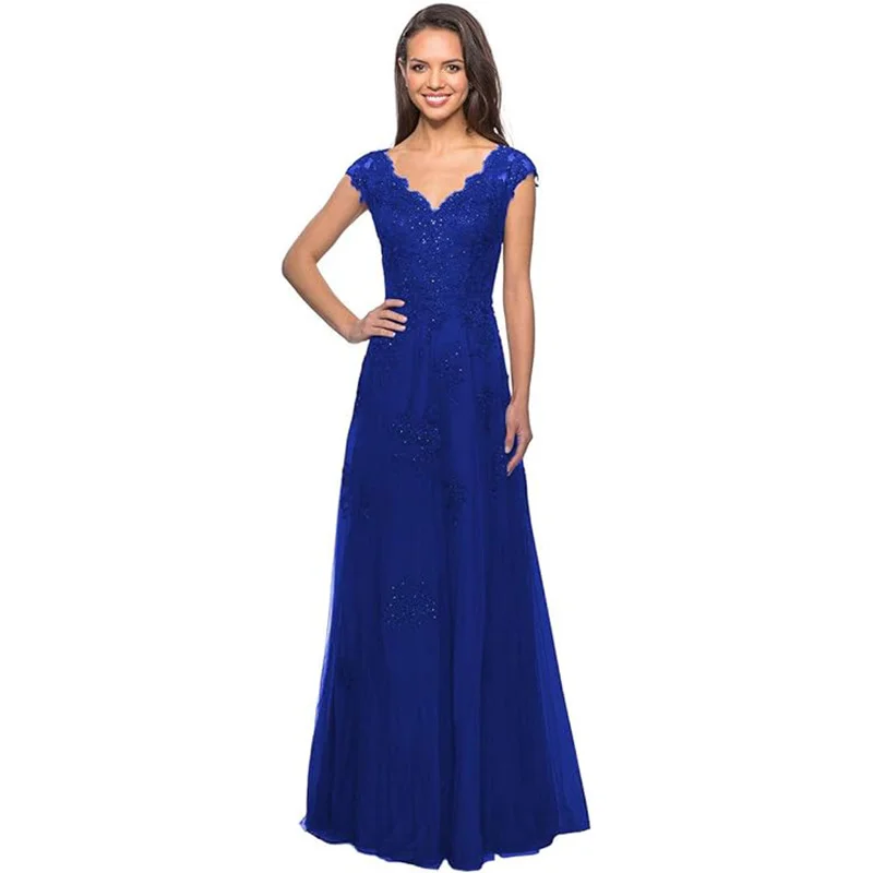 Uveng Uveng Bridesmaids Troupe Dress Party Host Art Dress High Waist Thin V-Neck Shoulder Dress