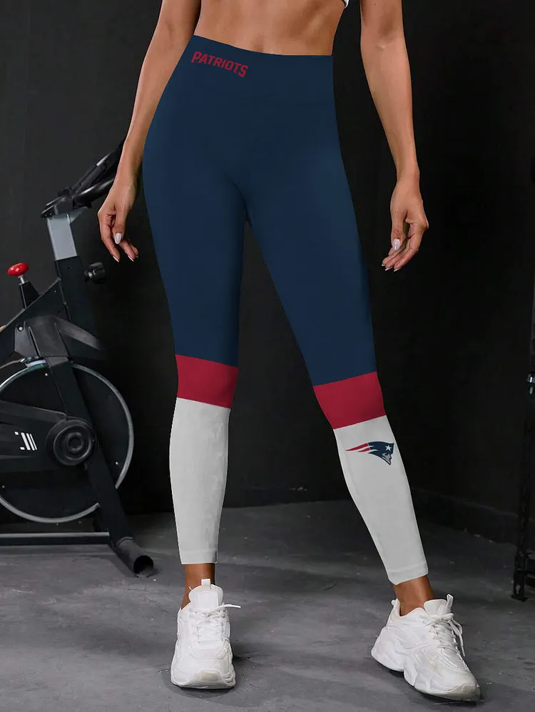 New England Patriots High Waist Push Up Printed Leggings
