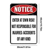 Warning - Vintage Metal Signs(12*16Inch) - Warning