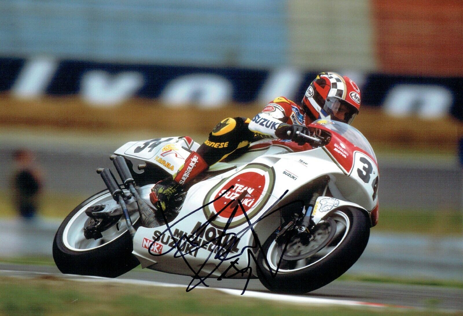 Kevin SCHWANTZ SIGNED Autograph 12x8 Photo Poster painting B SUZUKI Racing Team AFTAL RD COA