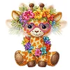 (US Only)2D Flat Giraffe DIY Diamond Painting Kit Acrylic Shaking Head Ornament Gifts