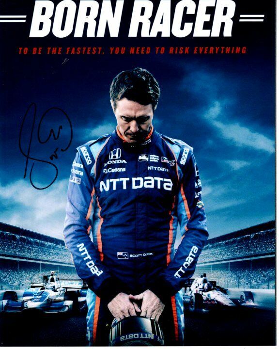 SCOTT DIXON signed autographed BORN RACER INDY RACE CAR DIVER Photo Poster painting