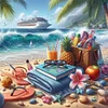 Beach Scenery-11CT Stamped Cross Stitch 50*50cm/19.69*19.69in tapestrymarket