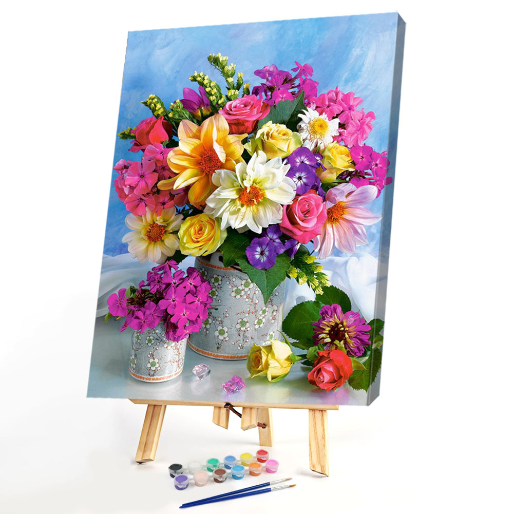 

40*50CM Paint By Numbers-Colorful Flower, 501 Original