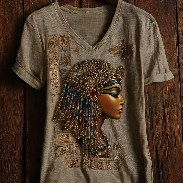 Ancient Egyptian Goddess Isis Embroidered Cozy T Shirt