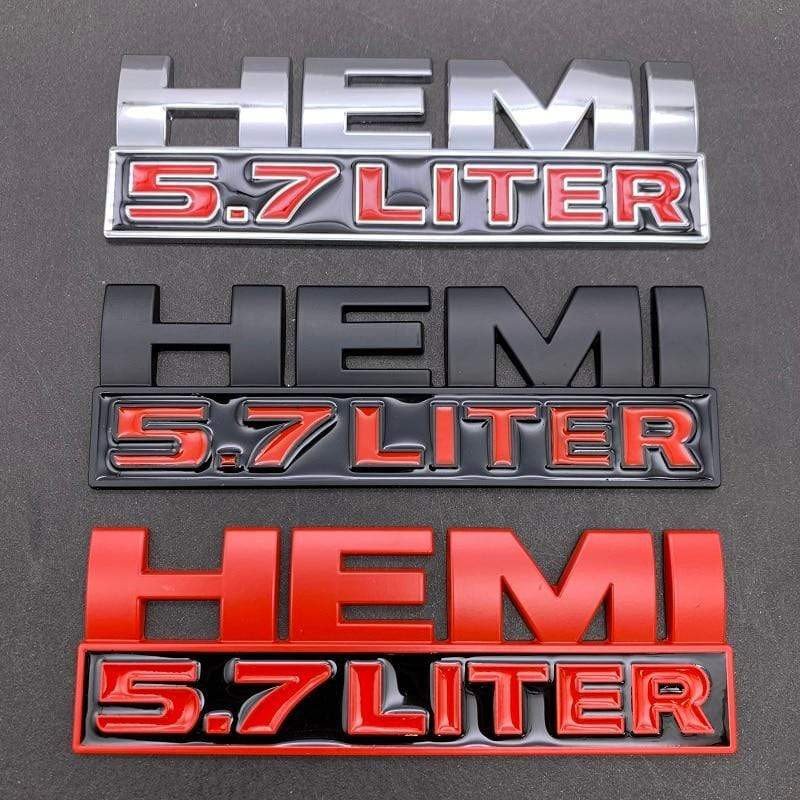 Car 3D metal Decal sticker for Jeep Grand Cherokee Dodge Ram 1500 2500 HEMI 5.7 LITER Car Trunk Emblems Badge body stickers voiturehub dxncar
