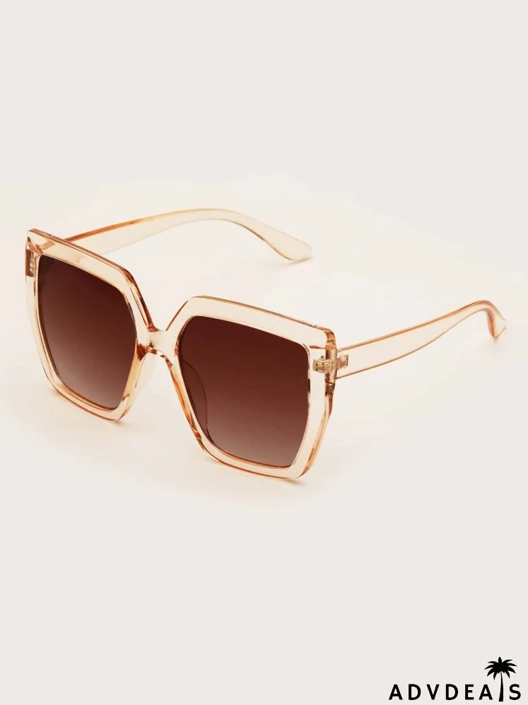 Square Clear Frame Sunglasses