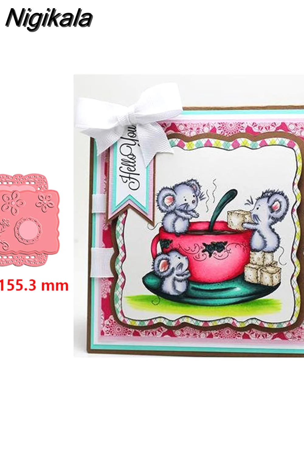 Nigikala Square Circle Oval Heart Frame Butterfly Border Cutting Dies for DIY Scrapbooking Valentine's Cards Crafts New 2023