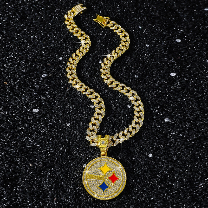 New Personalized Hip Hop Style Disc Logo Pendant Hip Hop Creative Personality Disc Pendant Necklace