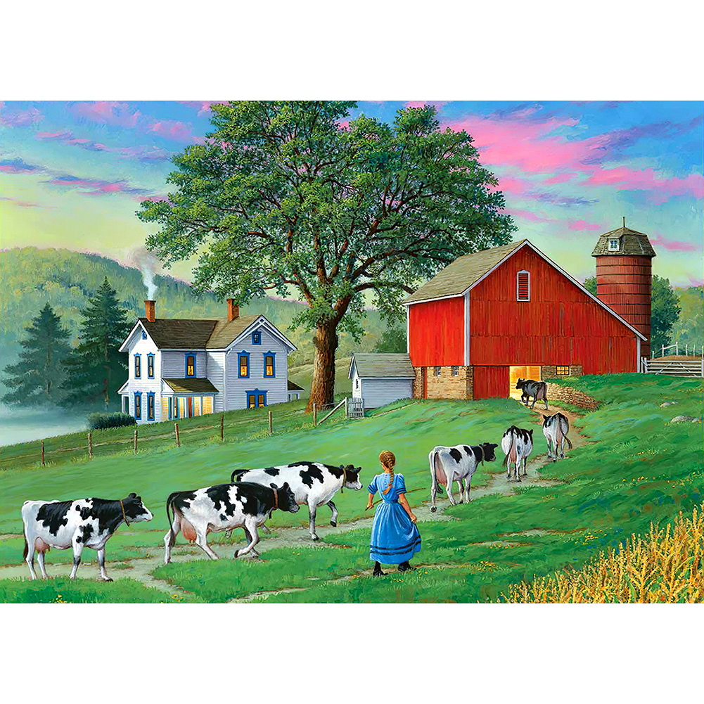 

Village Street - Round Drill Diamond Painting - 40*30CM, 501 Original
