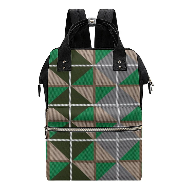 Waterproof Mommy Bag Green Plaid  customized, personalized, gift