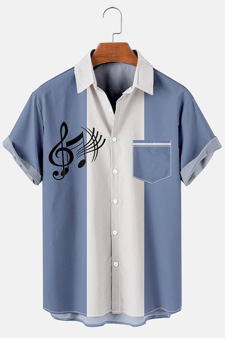 Casual Note Print Shirt